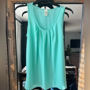 Women's Aqua Sleeveless Top
